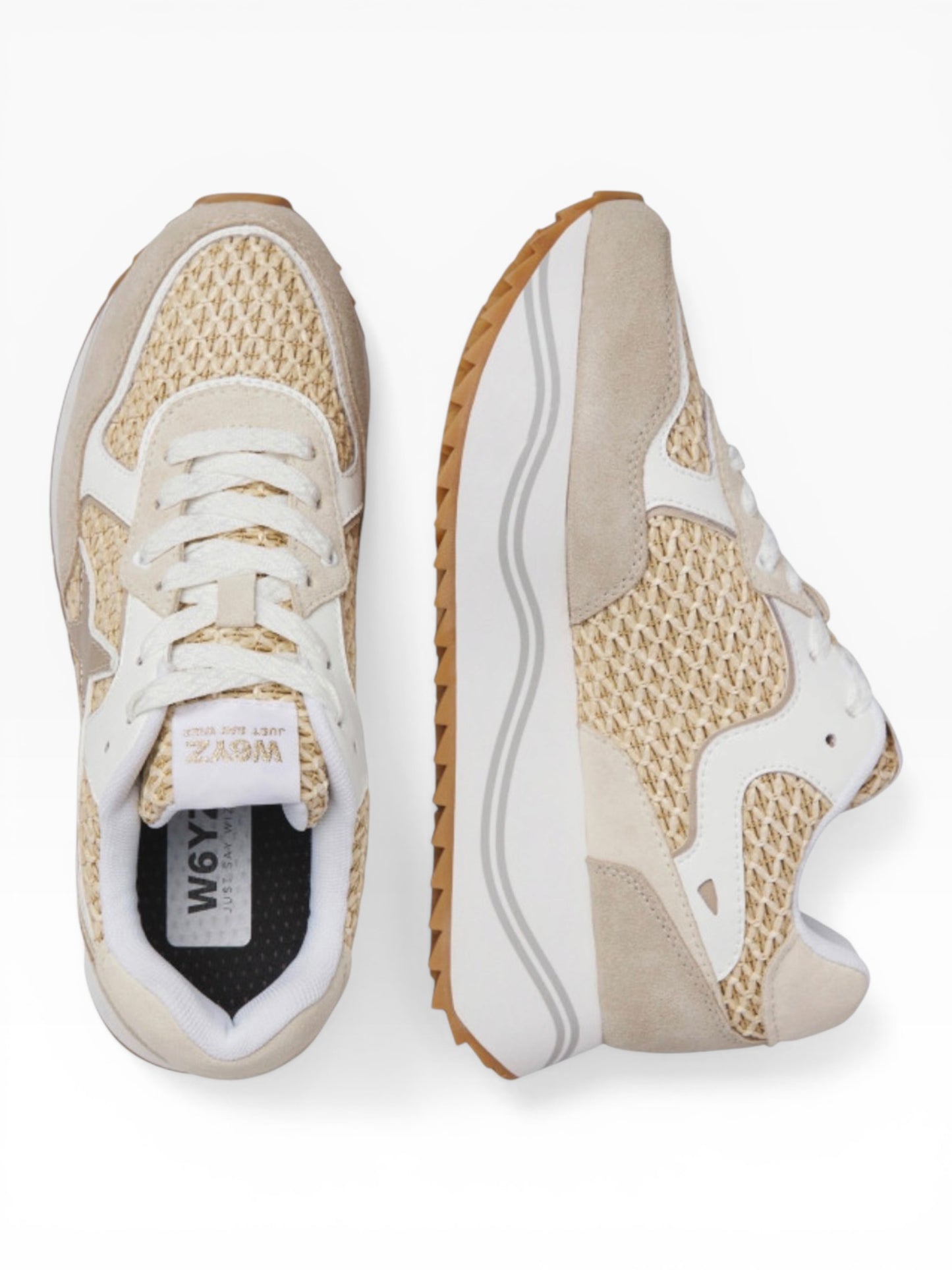 W6YZ DEVA RAFIA SUEDE 2M55 BEIGE/BIANCO