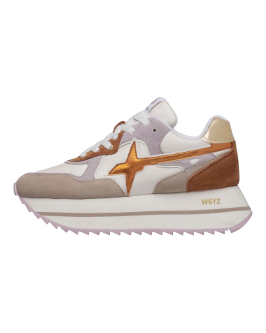 W6YZ DEVA TESSUTO BIANCA/BEIGE/VIOLA