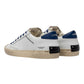 CRIME LONDON DISTRESSED IN PELLE BIANCA/BLU