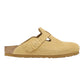 BIRKENSTOCK BOSTON SUEDE LATTE CREAM