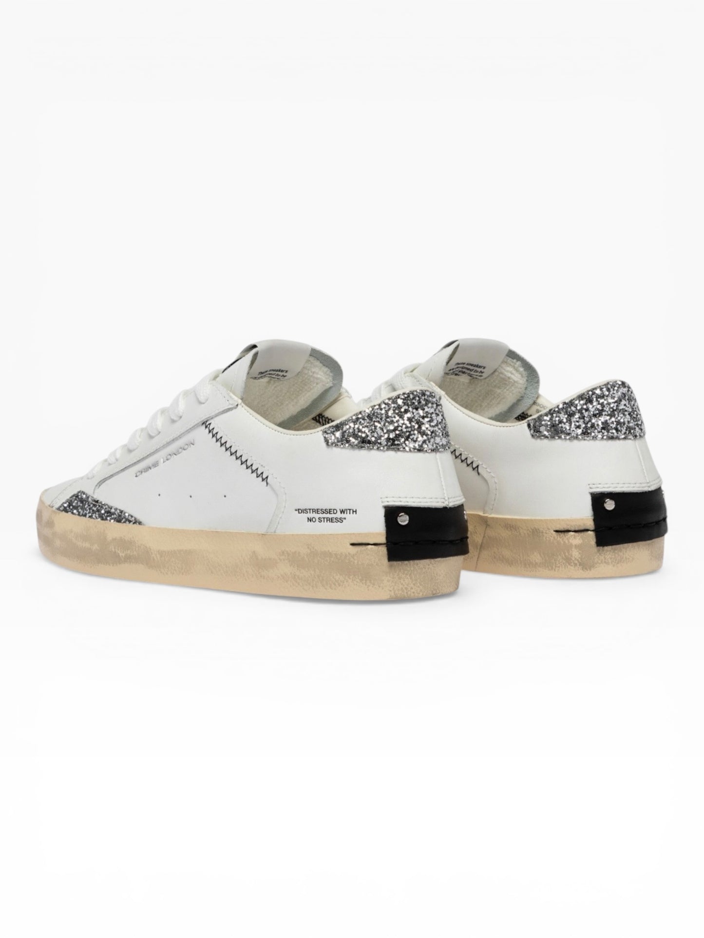 CRIME LONDON DISTRESSED 29000 BIANCO/ARGENTO