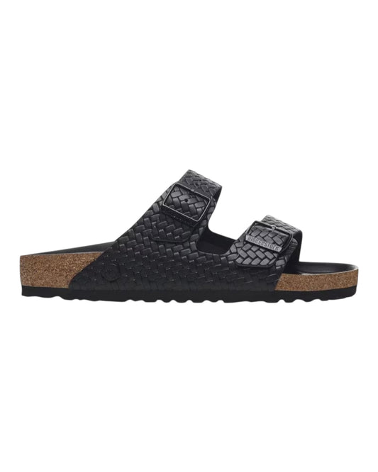 BIRKENSTOCK ARIZONA RIVET LOGO INTRECCIATA NERA