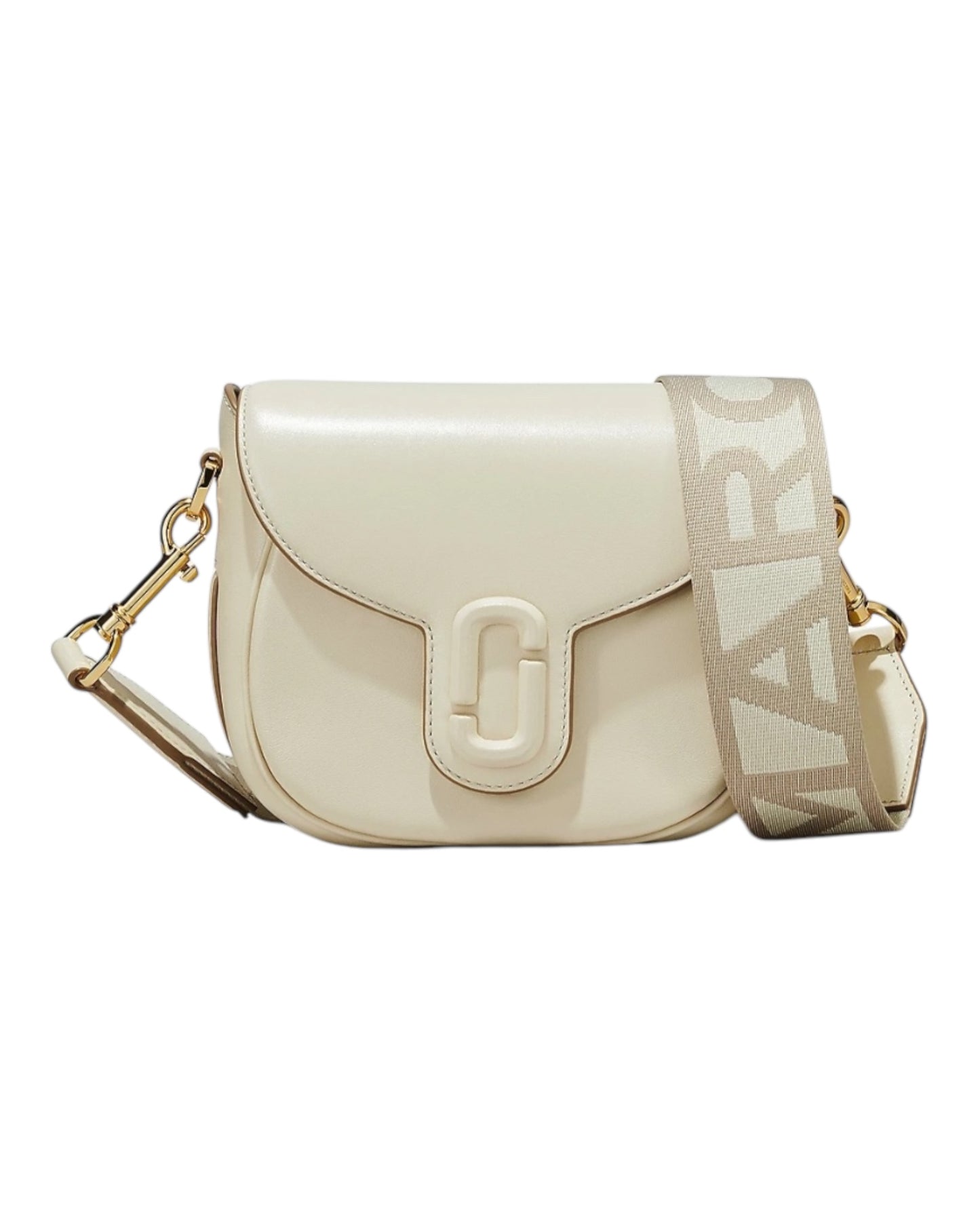 MARC JACOBS THE COVERED SADDLE IN PELLE BEIGE