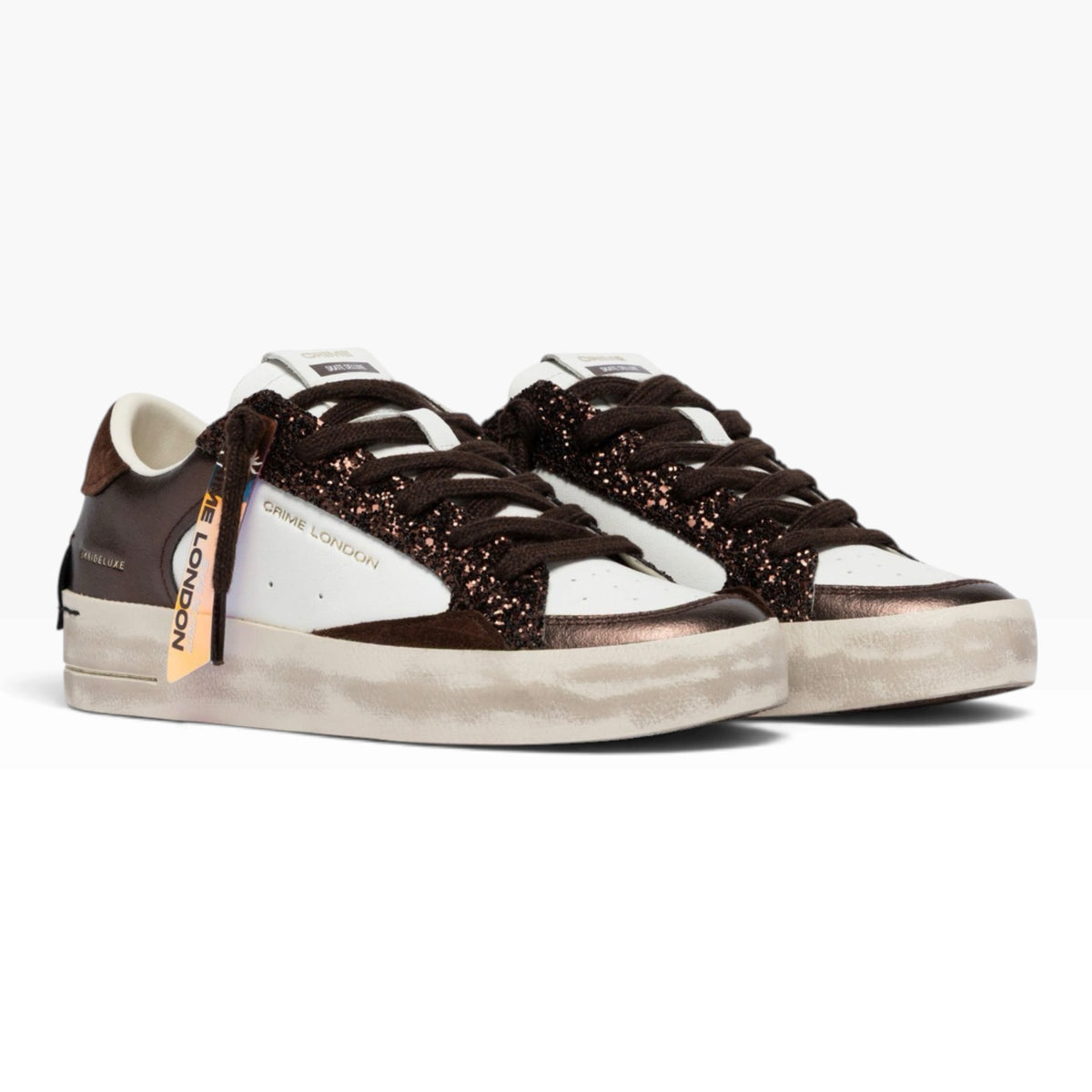 CRIME LONDON SK8 DELUXE 23103 BIANCO/MARRONE