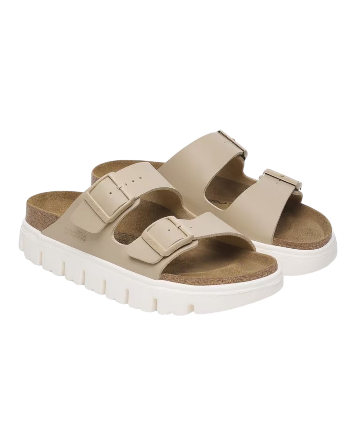 BIRKENSTOCK PAPILLO 9094102 ARIZONA PAP CHUNKY IN PELLE BEIGE SANCASTLE