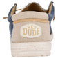 HEY DUDE WALLY JUTE IN TESSUTO AZZURRO