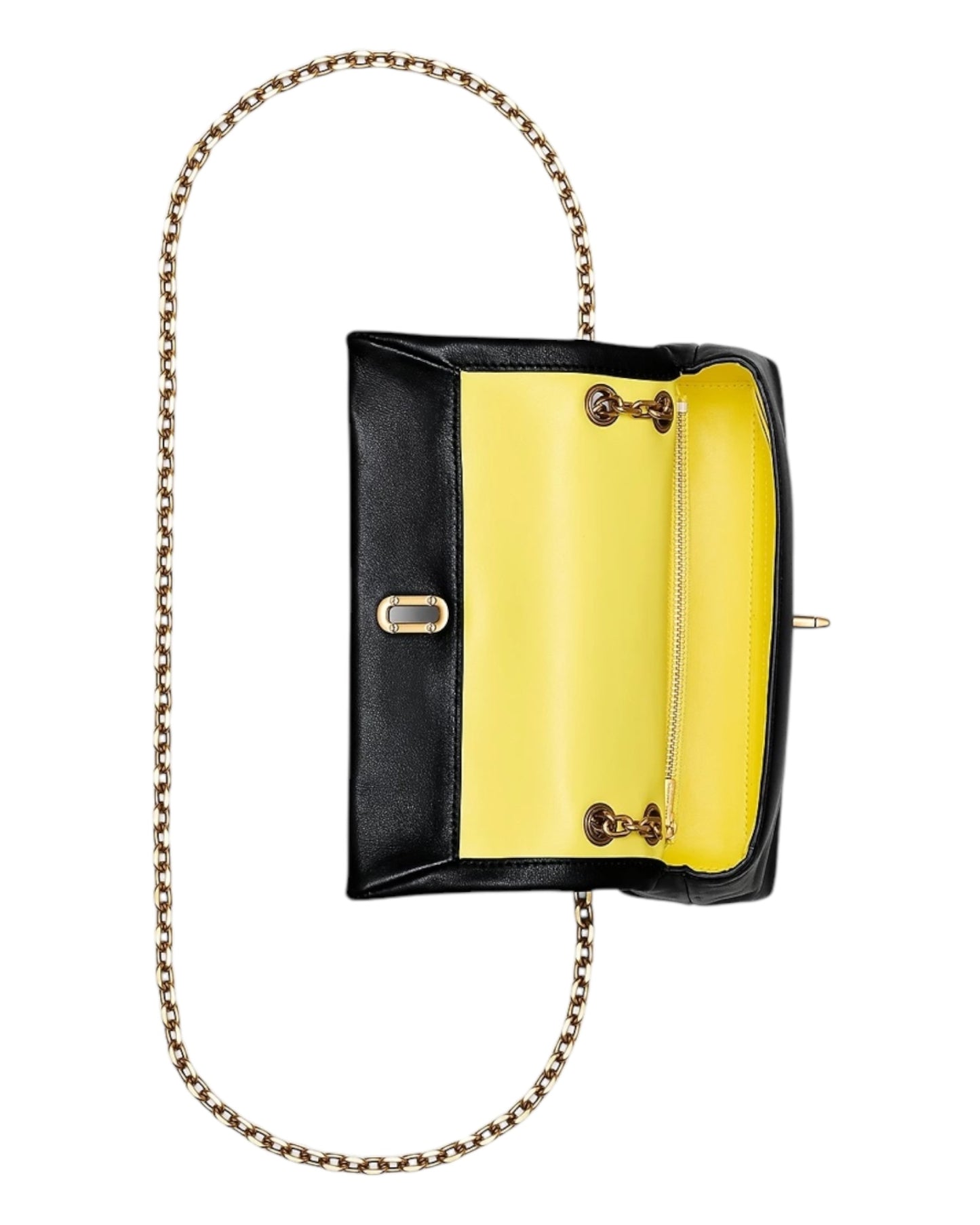 MARC JACOBS THE DUAL CHAIN MINI BAG IN PELLE NERA