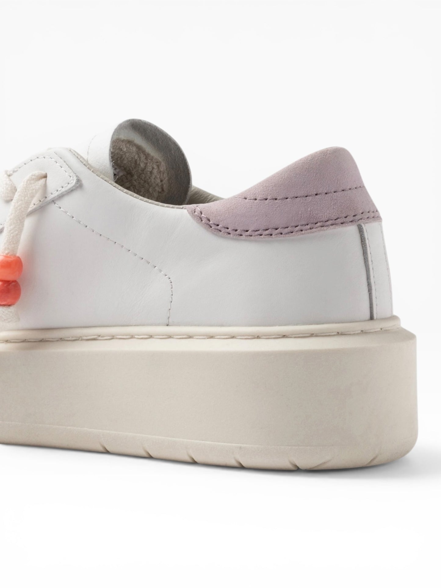 DATE HILL LOW PLATFORM CALF WHITE/PINK