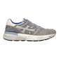 PREMIATA MICK 7247 IN CAMOSCIO E TELA GRIGIO LACCI AZZURRI