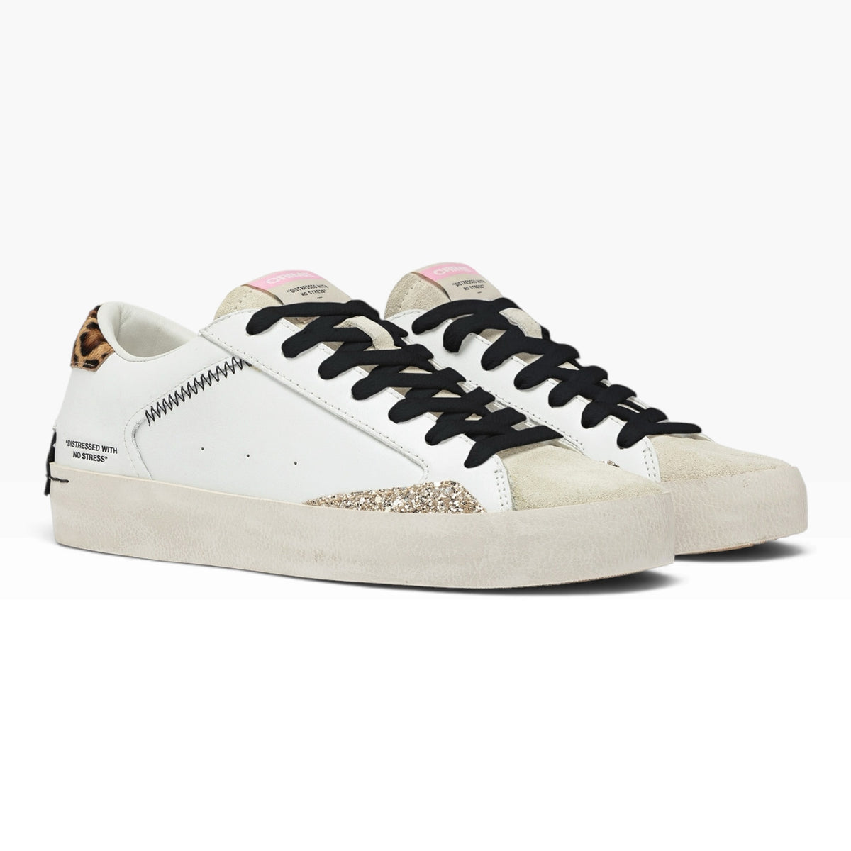 CRIME LONDON DISTRESSED 27000 BIANCO/ANIMALIER