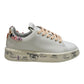 PREMIATA BELLE 6709 PELLE BIANCA TALLONCINO FLOWER