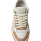 DATE TORNEO COLLAR IN PELLE E TESSUTO BIANCA/BEIGE