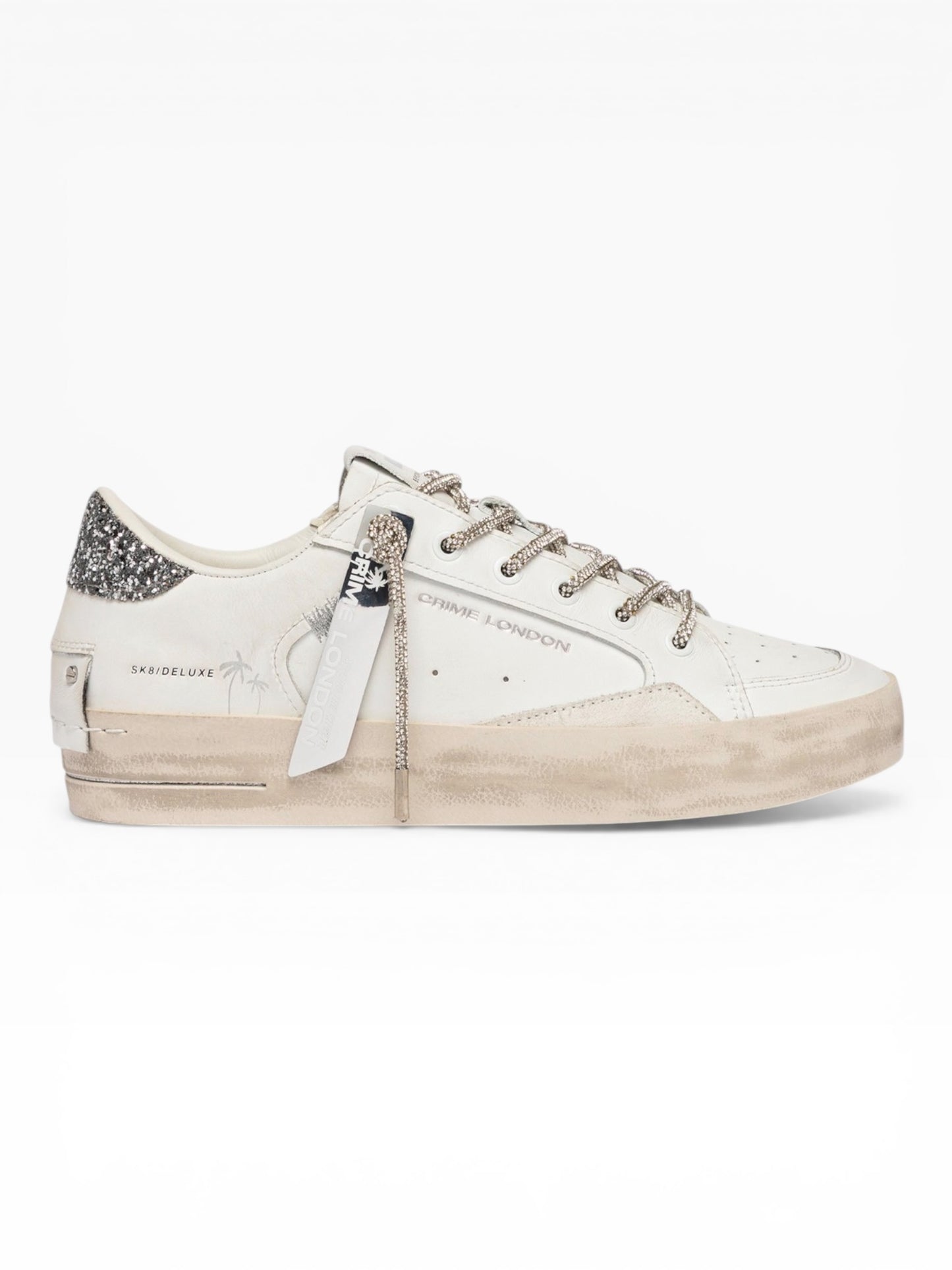 CRIMA LONDON SK8 DELUXE 20132 BIANCO/ARGENTO