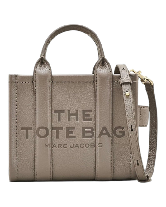MARC JACOBS LEATHER CROSSBODY IN PELLE WOLF GREY