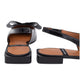 ANGEL ALARCON 010530B CHANEL BASSO A PUNTA CON FIOCCO IN PELLE LUCIDA NERA