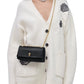 MARC JACOBS THE DUAL CHAIN MINI BAG IN PELLE NERA