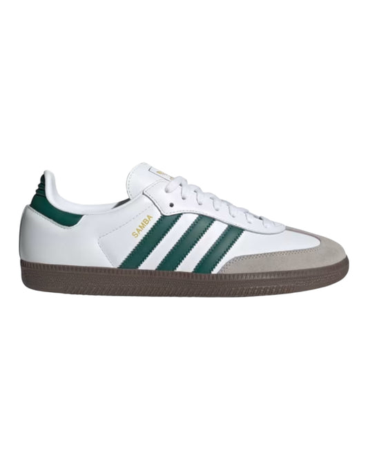 ADIDAS SAMBA OG PELLE BIANCA BANDE VERDI