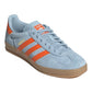 ADIDAS GAZELLE INDOOR IN CAMOSCIO AZZURRA BANDE ARANCIO