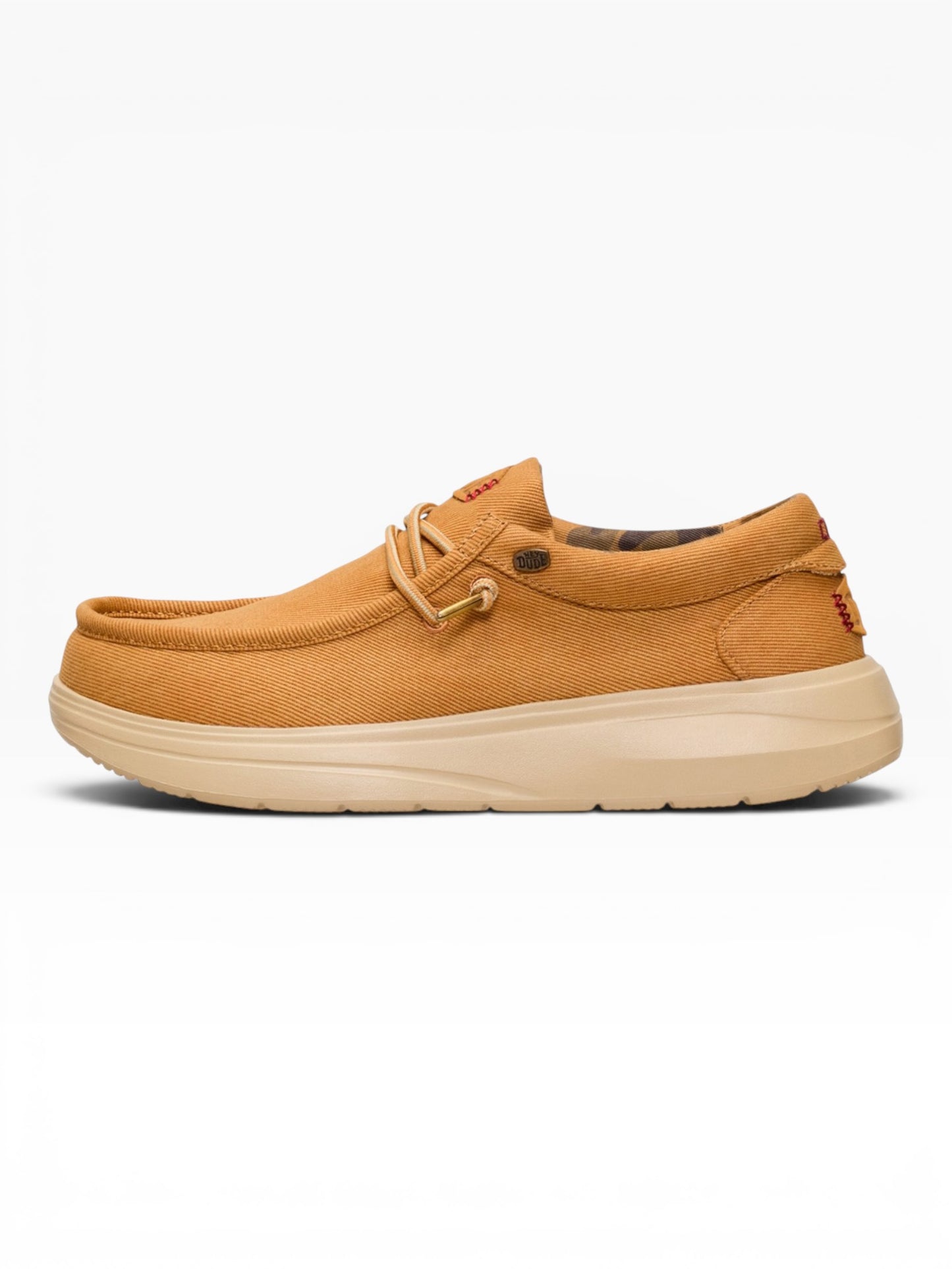 HEY DUDE WALLY COMF WORN 2LS BONE BROWN