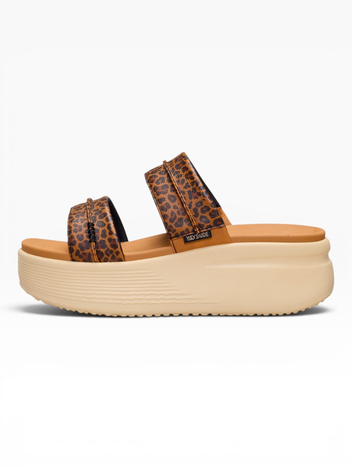 HEY DUDE AUSTIN SLIDE CLASSIC 2LB TAN LEOPARD