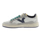 VICTORIA 806105 SNEAKERS IN PELLE BIANCA/GRIGIO/BLU LACCI VERDI