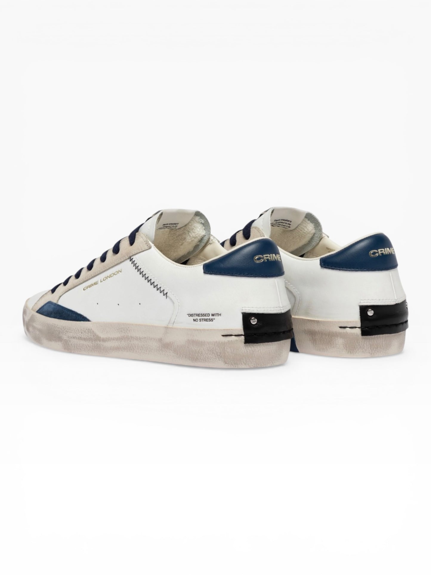 CRIME LONDON DISTRESSED 19003 BIANCO/BLU