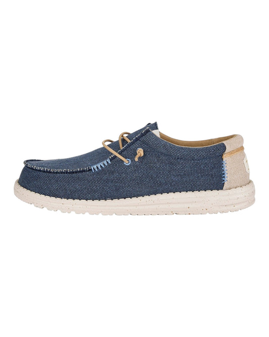 HEY DUDE WALLY JUTE IN TESSUTO AZZURRO