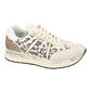 PREMIATA CONNY 7362 IN CAMOSCIO BEIGE TELA ANIMALIER