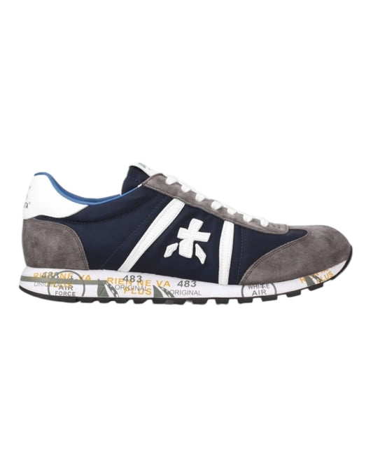 PREMIATA LUCY 7089 IN CAMOSCIO GRIGIO/BLU