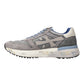PREMIATA MICK 7247 IN CAMOSCIO E TELA GRIGIO LACCI AZZURRI