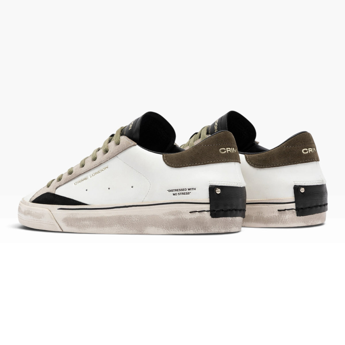 CRIME LONDON DISTRESSED 2.0 10054 BIANCO/VERDE