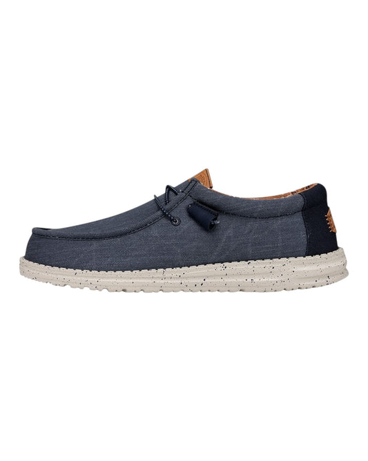 HEY DUDE WALLY WASHED IN CANVAS BLU
