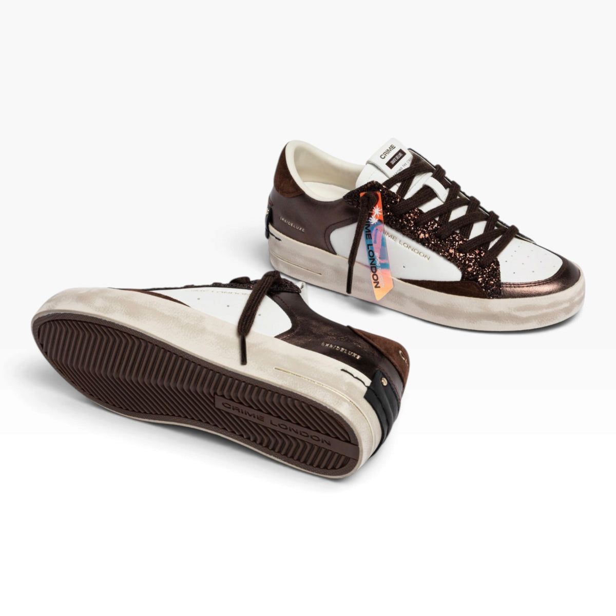 CRIME LONDON SK8 DELUXE 23103 BIANCO/MARRONE