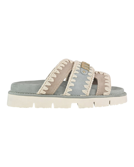 MOU BIO SANDAL BICOLOR VERDE/BEIGE (TEA)