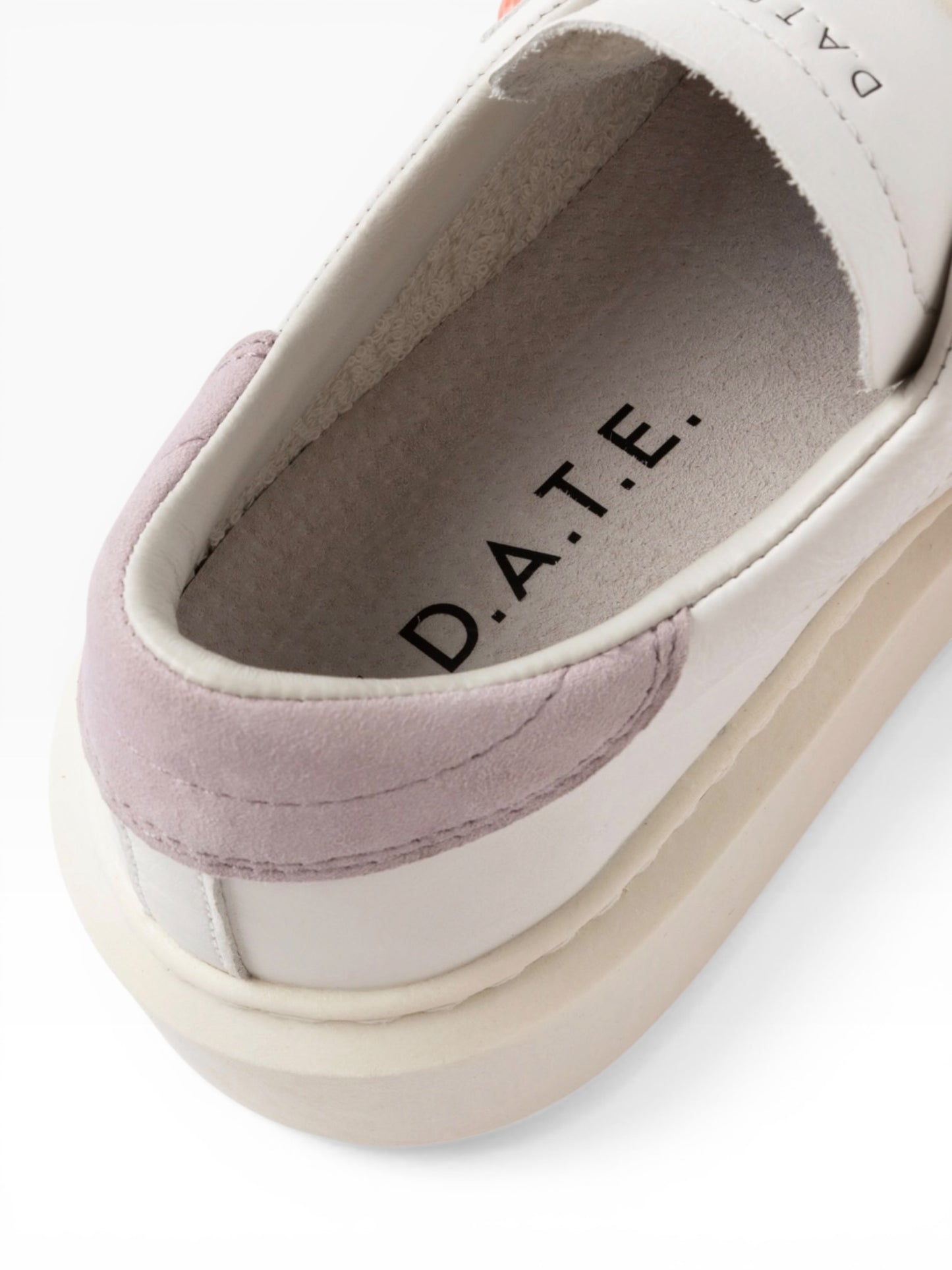 DATE HILL LOW PLATFORM CALF WHITE/PINK