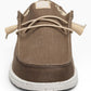 HEY DUDE WALLY STR CANVAS 2LN TEAK BROWN