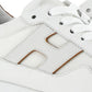 HOGAN 371HXM IN PELLE BIANCA/CUOIO