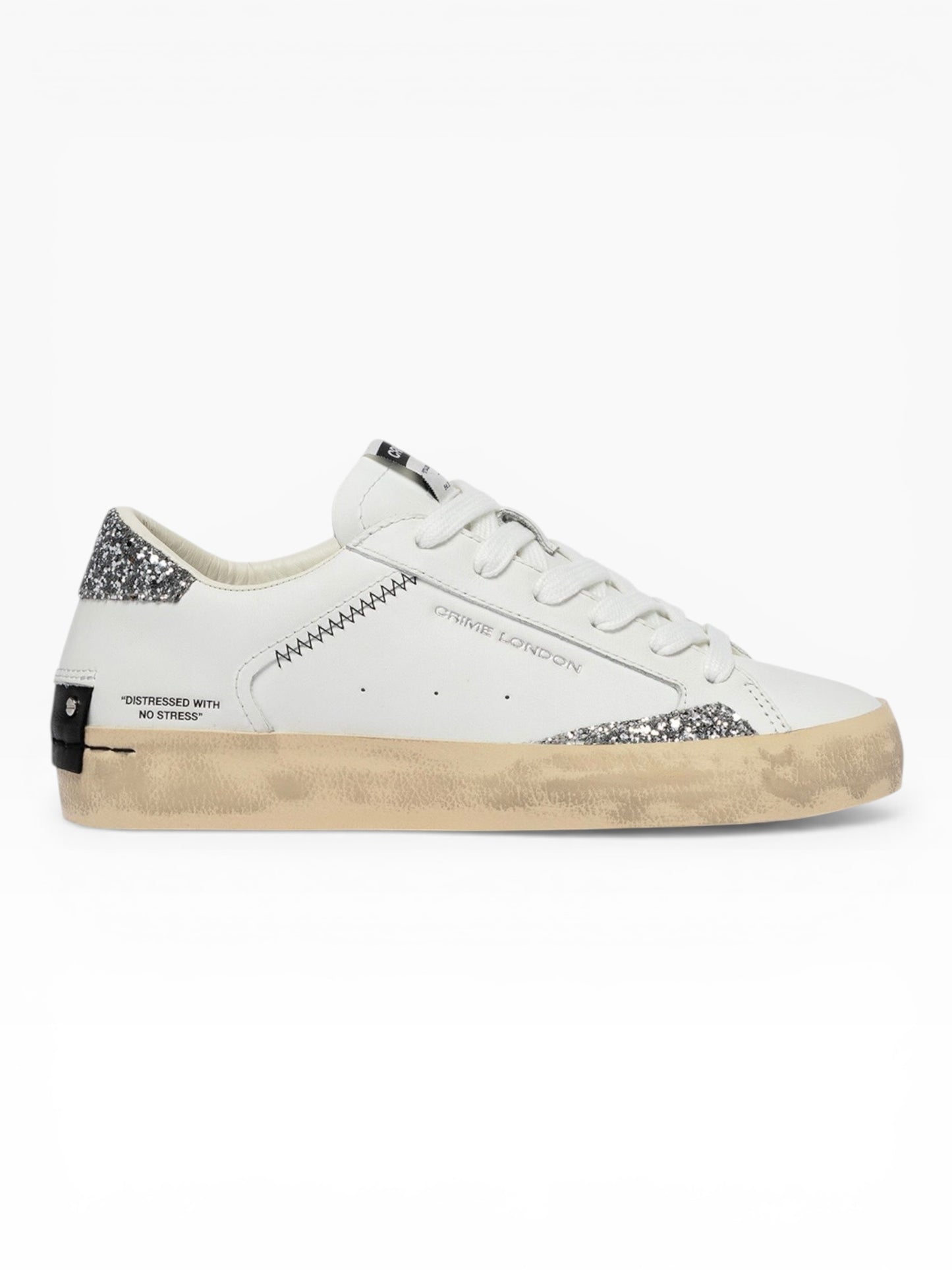CRIME LONDON DISTRESSED 29000 BIANCO/ARGENTO