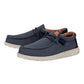 HEY DUDE WALLY WASHED IN CANVAS BLU