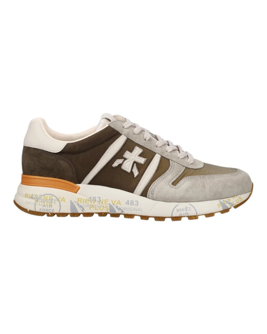 PREMIATA LANDER 7206 IN CAMOSCIO E TESSUTO VERDE