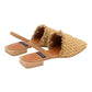 ANGEL ALARCON 002535A SCARPA BASSA PUNTA QUADRA IN RAFFIA BEIGE