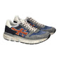 PREMIATA 7215 MCIK IN CAMOSCIO E TESSUTO AZZURRO/GRIGIO/ARANCIO