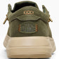 HEY DUDE WALLY COMF WORN 3BN BURN UT OLIVE