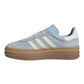 ADIDAS GAZELLE BOLD IN CAMOSCIO AZZURRO BANDE BIANCHE