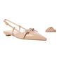 OVYE' 1073AC CHANEL A PUNTA VERNICE BEIGE CON FIOCCO