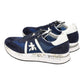 PREMIATA CONNY 7368 IN CAMOSCIO E TESSUTO BLU/ARGENTO