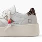 DATE COURT PLATFORM VINTAGE WHITE/LEOPARD