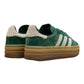 ADIDAS GAZELLE BOLD IN CAMOSCIO VERDE LOGO BEIGE