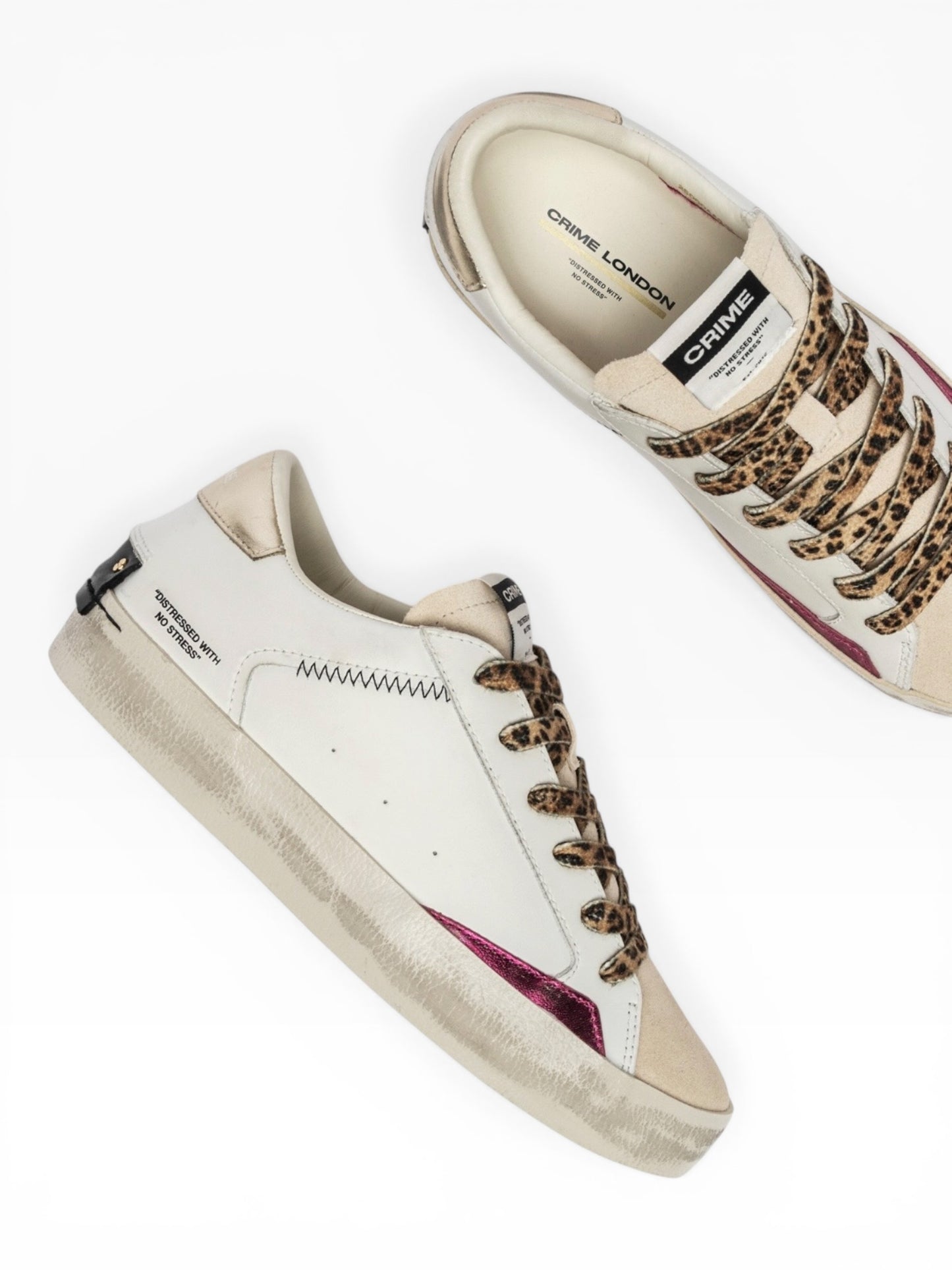 CRIME LONDON DISTRESSED 5000 BIANCO ORO