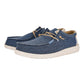 HEY DUDE WALLY JUTE IN TESSUTO AZZURRO